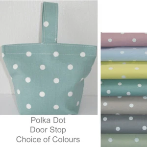 Door Stop Polka Dots 1Kg Doorstop SAND FILLED Pink Blue Green Brown Grey - Picture 1 of 29
