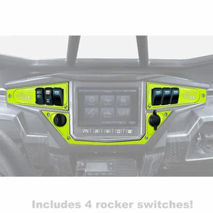 RZR Billet Dash Switch Panel 3pc Ride Command XP 1000 S 900 Turbo Lime Squeeze - Picture 1 of 7