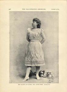 1891 Annie Myers Broadway Actress Theater New York City History Portrait - Bild 1 von 1