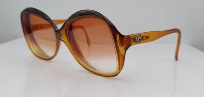Óculos de sol oval vintage Geoffrey Beene GB05 marrom Alemanha SOMENTE ARMAÇÕES - Imagem 1 de 4