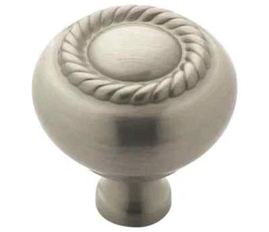 Amerock Scroll BP53471G10 Satin Nickel Cabinet Knob Nautical Coastal (4 Pack) - Picture 1 of 2
