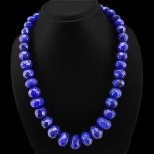 EXCELENTE COLLAR DE CUENTAS DE ZAFIRO AZUL EXTRAÍDO TIERRA 886.00 CTS GRADO SUPERIOR HEBRA - Imagen 1 de 3