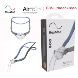 Resmed Airfit P10 Nasal Pillow Mask with S/M/L Pillow Pads Adjustable Headgear - Picture 1 of 11
