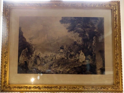 CURIOSA EROTISME CHAMPOLLION / WATTEAU Pèlerinage [Embarquement] pour Cythère. - Photo 1/3