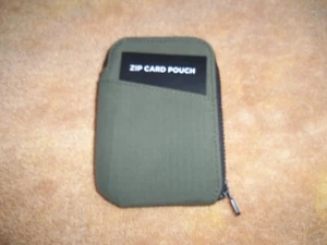 ALPAKA Zip Card Pouch - Use as Wallet and Coin - Holds 12-20 Green Nice LOOK! - Picture 1 of 4