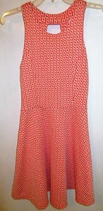 Vestido Finn & Clover Damas Talla X-Pequeño Naranja/Crema Algodón/Poliéster Estampado - Imagen 1 de 5