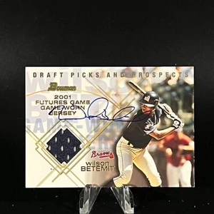WILSON BETEMIT 2001 Bowman Draft Picks #FGR-WB FUTURES GAME-WORN JERSEY IP AUTO - Picture 1 of 2