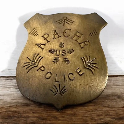 Old West Badge Insignia Tribal Apache Western Vintage patine Americana Style - Image 1 of 2