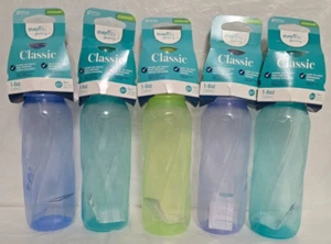 Evenflo Classic Twist Set 5 Bottles 1-8oz 0m+ Slow-Flow Cap Ring & Hood BPA Free - Picture 1 of 2