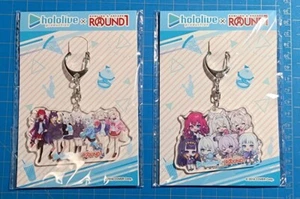 Hololive x Round 1 USA Collab Exclusive Limited Keychain Set Of 2 New Free Ship - Picture 1 of 2
