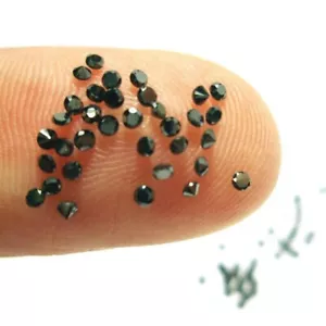 Naturschwarz Spinaler 2.5mm Rund Facettiert Kalibriert Größe Lose Edelstein 25 - Bild 1 von 6