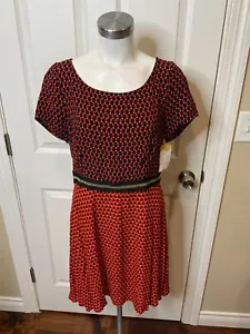 Maeve Amici Red & Black Bunny Rabbit Print Dress, Size 12 - Picture 1 of 5