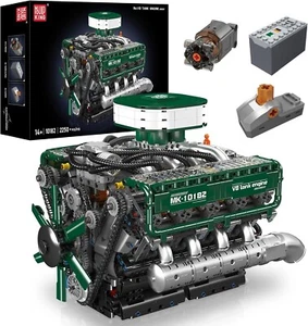 Flat Motor V8 Inline Engine Building Kit 8 Cylinder Petrol Engine Model with - Picture 1 of 6