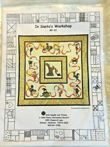 In Santa's Workshop Nap Quilt Pattern 2002 Pattern  Christmas Elves Santa  - Picture 1 of 2