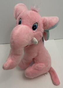 National Prize & Toy Plush Pink Elephant Soft Stuffed Animal Floppy Ear Toy 11"