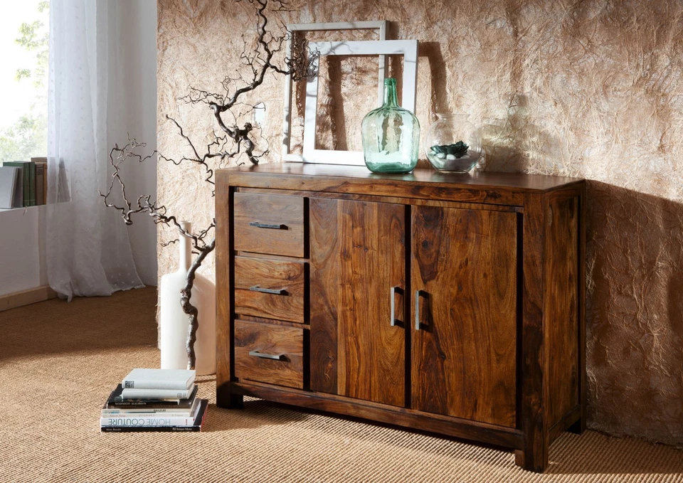 Kommode Metro Life #122 Sideboard Schrank Sheesham Palisander braun 118x85x45cm - Bild 1 von 4