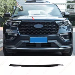 For Ford Explorer 20-2023 Carbon Fiber Look Grille Grill Hood Molding Cover Trim - Imagen 1 de 7