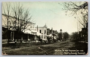 Main Street Mount Vernon Iowa IA Hardware Store c1910 Postcard - Picture 1 of 2