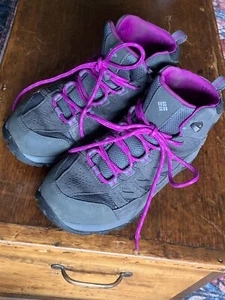 Columbia Women's Crestwood Mid Waterproof Hiking Boot Shoe Gray/Purple Size 8 - Picture 1 of 15