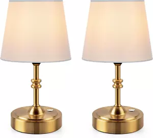 2 Pack Small Cordless Lamps, Battery Operated Table Lamp Dimmable, 4000Mah Recha - Picture 1 of 7