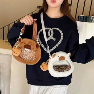 Animal Capybara Plush Itabag Cartoon Children's School Bag Outdoor - Picture 1 of 12