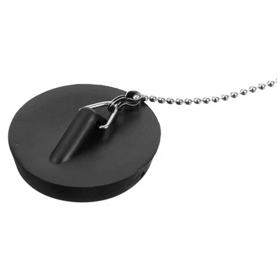  Bath Plug with Chain Bathtub Overflow Cover for Bathroom Stopper - Image 1 of 4