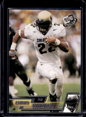 Press Pass Chris Brown Rookie RC #12 Buffaloes 2003 Foto 1 de 2