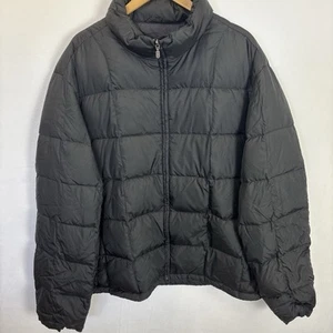 Eddie Bauer Goose Down Full Zip Puffer Coat Women’s Tall XXL Black - Picture 1 of 4
