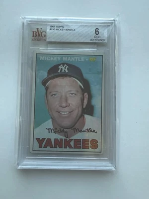Mickey Mantle 1967 Topps #150 en muy buen estado 6 ex-como nuevo autenticación eBay Foto 1 de 3