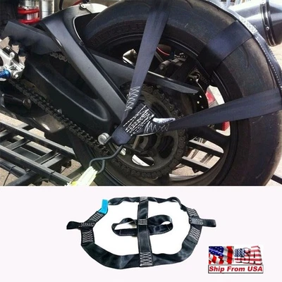 Barra de transporte de rueda trasera de poliéster de alta resistencia negra para motocicleta Foto 1 de 4