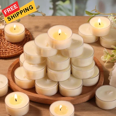 DEVI 6 Hour Soy Tealight Candles Bulk 25 Pack, Unscented 25 Beige  - Image 1 of 4
