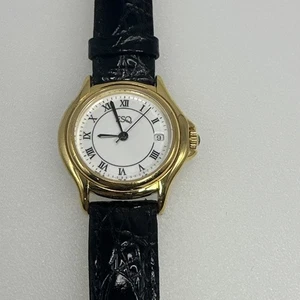Damenuhr ESQ by Movado goldfarben Lesterarmband neue Batterie - Bild 1 von 10