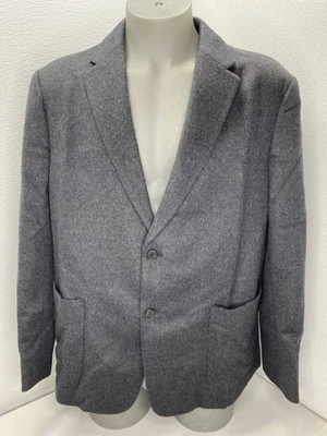 Blazer Theory Para Hombre Gris Carbón Talla 46 Clinton Lana y Cachemira Pecho Único Foto 1 de 4