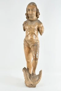 N50N04- Renaissance Skulptur Hl. Georg vollplastisch geschnitzt 16./17.Jh - Bild 1 von 12