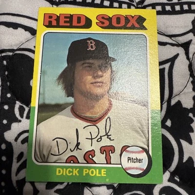 1975 Topps #513 Dick Pole Red Sox Best Name In Baseballl History First Solo Card - Image 1 of 4
