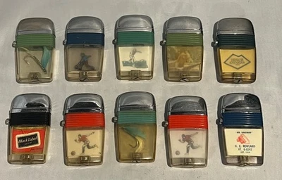 Lote de 10 encendedores Vu Scripto vintage años 50-60 Foto 1 de 2