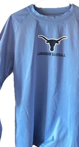 Camiseta de béisbol Dri Fit grande Texas Longhorns manga larga azul bebé - Imagen 1 de 2