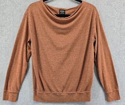 prAna Cozy Up Aires Top Womens S Dark Ale Heather Hemp Blend Pullover Gorpcore - Image 1 of 4