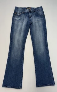 Boom Boom Jeans Juniors Size 11 Stretch Blue Denim Mid Rise Bootcut - Picture 1 of 11