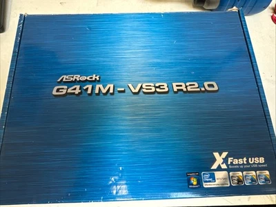 Asrock G41M-VS3 R2.0 Intel LGA775 Motherboard Manuals Faceplate Boxed Unused - Image 1 of 3
