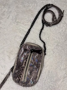 Mermaid Crossbody Purse by Aimee Kestenberg Purple Snake Print $128 Retail - Picture 1 of 6
