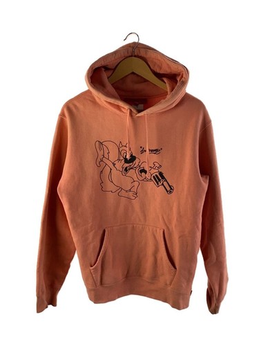 Supreme Felpa con Cappuccio M Cotone Rosa