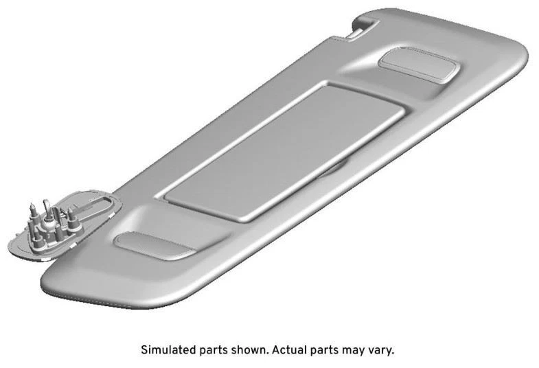 2019 雪佛兰索罗德 1500 全新原始设备制造商 84247192 左前灰色遮阳板  — 第 1/1 张图片