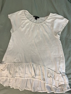 GAP Niños Talla Grande, 10, Niñas Blanco Manga Corta Top Foto 1 de 4