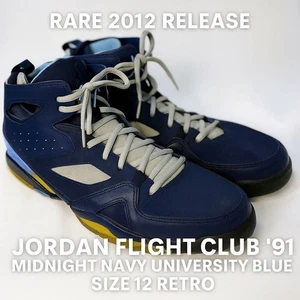 Nike Air Jordan Flight Club '91 Midnight Navy University Blue Größe 12 Retro - Bild 1 von 10