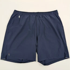Smartwool Merino Sport Lined 8" Shorts Mens XL Blue Athletic Active Athleisure - Picture 1 of 11