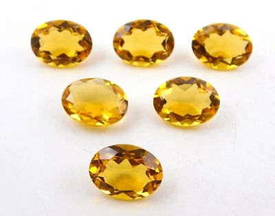 Citrine Oval Cut Loose Lab Created Gemstone 12X16  MM Ring Size P-546 - Image 1 of 4