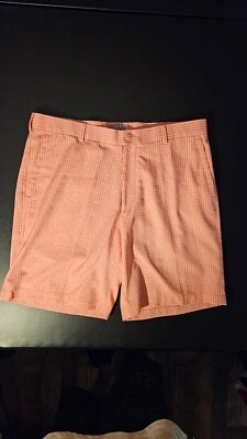 Pantalones Cortos Chinos de Golf Peter Millar Wicking Para Hombre Talla 36 Rosa Cuadros 9" Foto 1 de 4