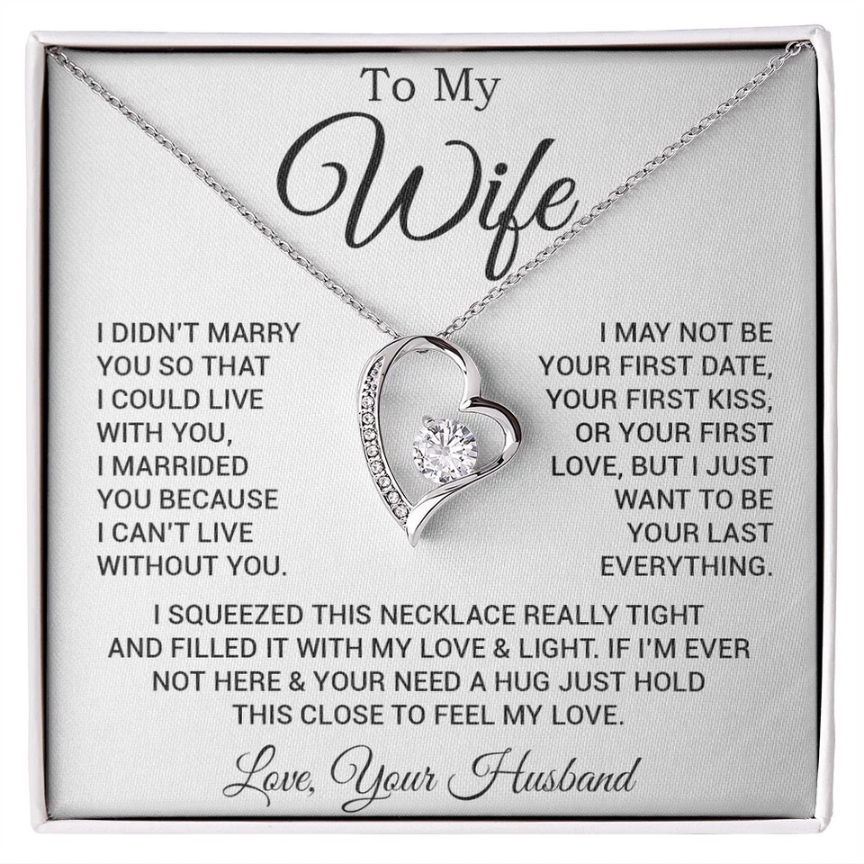 To My Wife Necklace, Gift For Wife, Anniversary Gift For Wife, Necklace For Wife - Image 1 of 4