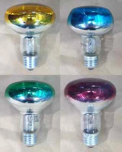 LAMPADA FARETTO SPOT RECFLECTOR R80 60W E27 ROSSO VERDE BLU GIALLO VIOLA DISCO - Imagen 1 de 5